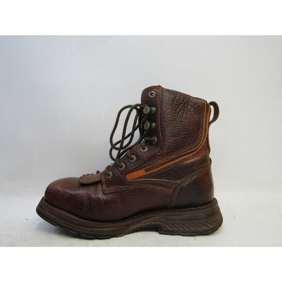 Cody James Mens Size 8 EE Wide Width Brown Leather Lace Up Kilt Western Boots main image 9